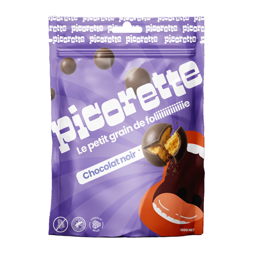 PICORETTE  /  BILLES CHOCOLATÉES CHOCOLAT NOIR  /  12 x 100g